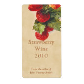 Etikett der Erdbeerflasche (Vorne)