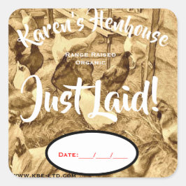 ETIKETT DER ETIKETTE QUADRATISCHER AUFKLEBER