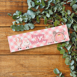 Etikett der Flasche für die Geburtstagsgewässer