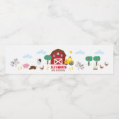 Etikett der Flasche mit Party, Barnyard (Einzelnes Label)