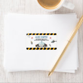 Etikett der Geburtstagsfeier der Kinderpolizei Adressaufkleber (Insitu)