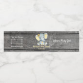 Etikett der gelben Elefantenflasche für Mädchen (Einzelnes Label)