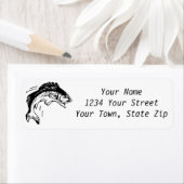 Etikett der grafischen Rücksendeadresse für Fisch (Insitu)