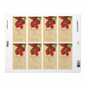 Etikett der Himbeerweinflasche (Vorne)