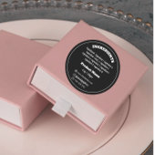 Etikett der Inhaltsstoffe Runder Aufkleber