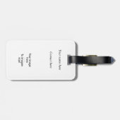 Etikett der Koffer der personalisierten Gestaltung Gepäckanhänger (Rückseite horizontal)