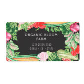 Etikett der Lieferadresse für pflanzliche Wasserfa (Vorne)