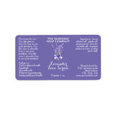 Etikett der lila Lavendelentropfflasche 2,375 x 1, Adressaufkleber (Vorne)