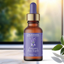 Etikett der lila Lavendelentropfflasche 2,375 x 1, Adressaufkleber