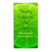 Etikett der Limonen Saftflasche (Vorne)