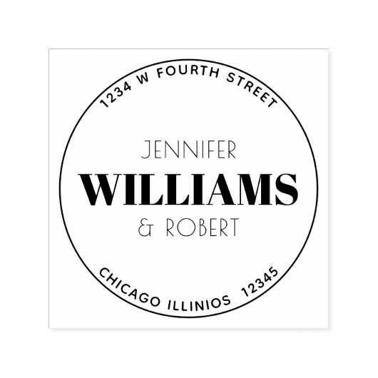 Etikett der Minimalistischen Rücksendeadresse Permastempel (Design)