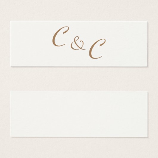 Etikett der Monogram-Flachkarte (Vorne & Hinten)