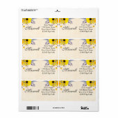 Etikett der personalisierten gelben floralen Versa (Vorne)