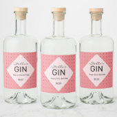 Etikett der personalisierten Gin-Flasche (Flaschen)