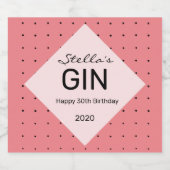 Etikett der personalisierten Gin-Flasche (Einzelnes Label)