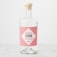 Etikett der personalisierten Gin-Flasche