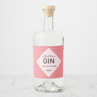 Etikett der personalisierten Gin-Flasche