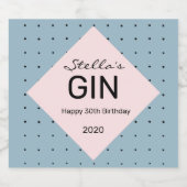 Etikett der personalisierten Gin-Flasche (Einzelnes Label)