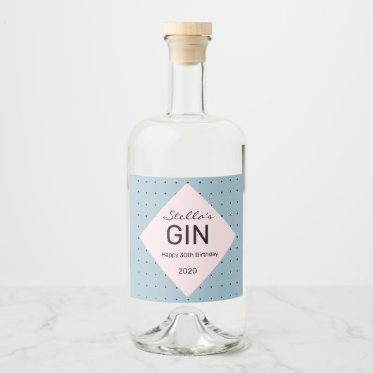 Etikett der personalisierten Gin-Flasche (Vorderseite)