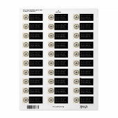 Etikett der personalisierten Monogramm-Rücksendead (Vorne)