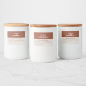 Etikett der Produktkerze (Flaschen)