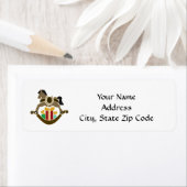 Etikett der Rockpferde-Rücksendeadresse (Insitu)