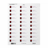 Etikett der rote Rose 2 (Vorne)