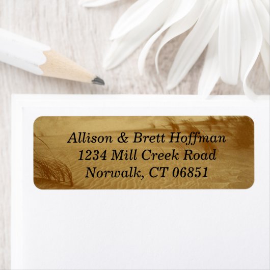 Etikett der Rücksendeadresse der Wüste (Insitu)