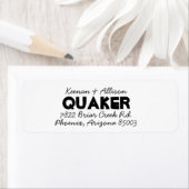 Etikett der Rücksendeadresse mit zwei Schriftart (Insitu)