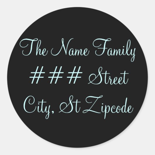 Etikett der Rücksendeadresse - Personalisierung vo Runder Aufkleber (Vorderseite)