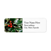 Etikett der saisonalen Rücksendeadresse (Vorne)