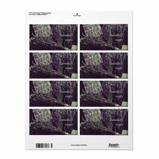 Etikett der Seife - Lavendel (Vorne)