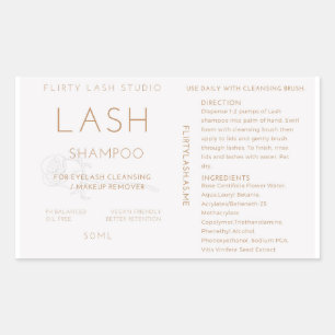 Etikett der Shampoo-Flasche Rechteckiger Aufkleber