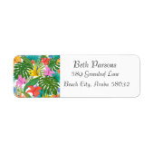 Etikett der tropischen Rückgabeadresse (Vorne)