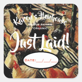 ETIKETT DER UMKARTON QUADRATISCHER AUFKLEBER