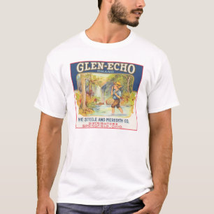 Etikett der Vintagen Lebensmittelkiste Glen-Echo T-Shirt