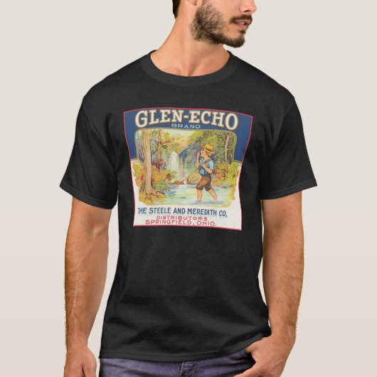 Etikett der Vintagen Lebensmittelkiste Glen-Echo T-Shirt (Vorderseite)