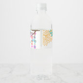 ETIKETT der Wasserflasche - niedlicher Vogel, Baum (Rückseite)