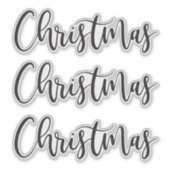 Etikett der Weihnachtsdekoration mit Handschrift (Vorderseite)