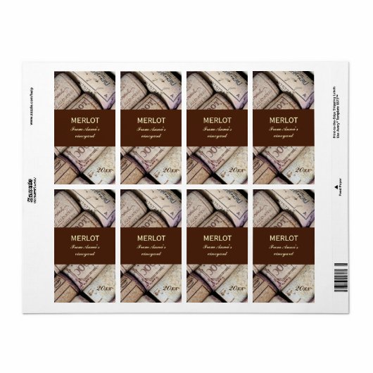 Etikett der Weinflasche (Vorne)