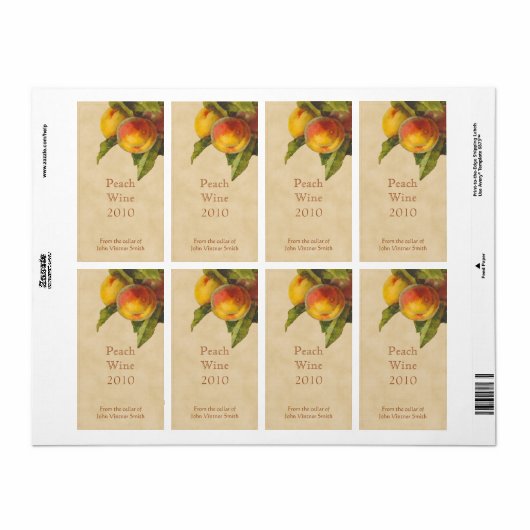 Etikett der Weinflasche (Vorne)