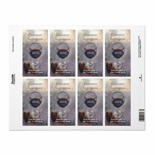 Etikett der Weinflasche (Vorne)