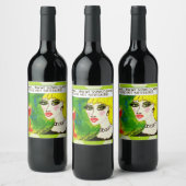 Etikett der Weinflasche (Flaschen)