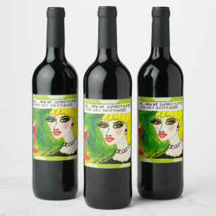 Etikett der Weinflasche