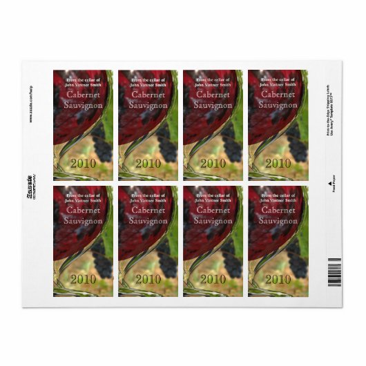 Etikett der Weinflasche (Vorne)