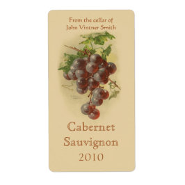 Etikett der Weinflasche
