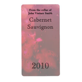 Etikett der Weinflasche
