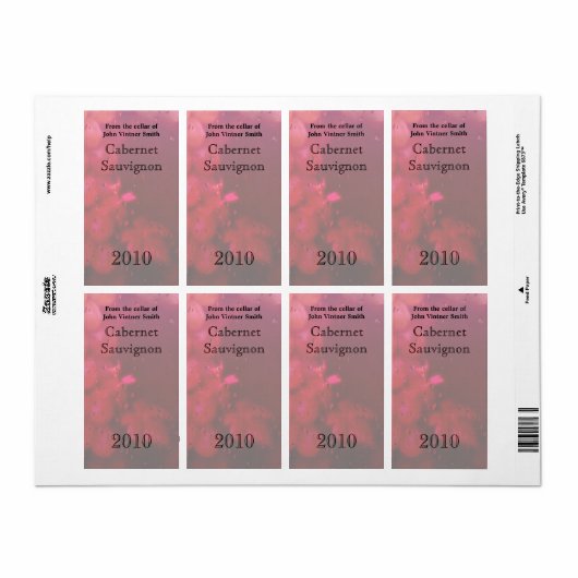 Etikett der Weinflasche (Vorne)