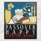 Etikett der Weinflasche für Pessach (Einzelnes Label)