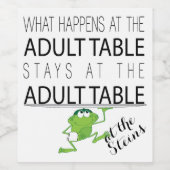 Etikett der Weinflasche für Pessach der Tabelle fü (Einzelnes Label)